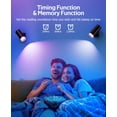 thumbnail image 3 of Rechargeable Battery Operated Wall Lights 2-Pack - Touch Dimmable Indoor Sconces with Remote Control, Magnetic Wireless LED Decor Lighting, 3000mAh [Energy Class F], 3 of 9