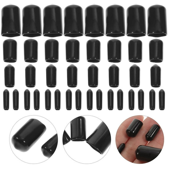 UPOUART 160 Rubber End Caps for Furniture Protection Round Tube Fitting Black Prevent Wear