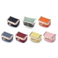 thumbnail image 2 of Genuine Leather Mini Jewelry Travel Case, Small Vintage Jewelry Box Leather, Coin Purse Jewelry Box with Kiss Lock Mini Jewelry Box for Women for Earring Ring Bracelet, 2 of 9