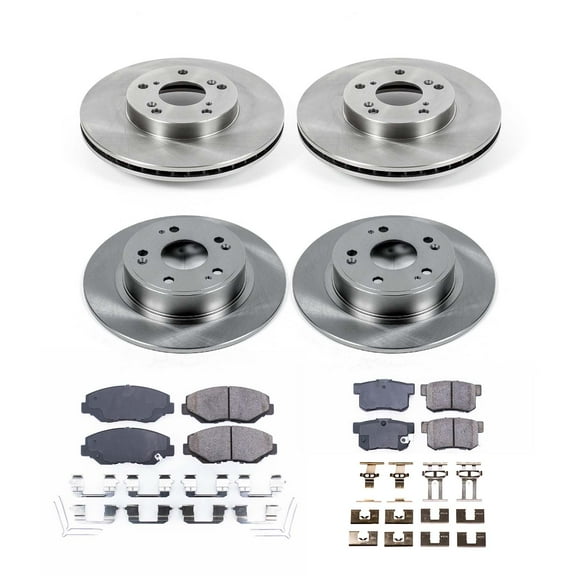 Ultimate Brakes Front and Rear Ceramic Brake Pad and Rotor Kit with Hardware WM81199