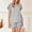 1- Gray, variant on Womens Summer Shorts Sets Casual Loose Lounge Wear Sets Tracksuits Short Sleeve V Neck Tunic Tops Tee Shirts and Drawstring Waist Sweat Shorts Soft Loungewear 2 Piece Outfits