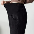thumbnail image 5 of DeHolifer Maternity Jeans for Women Over Belly Comfy Pull On Straight Leg Casual Stretchy Denim Mom Jeans Pregnancy Pants Black 3XL, 5 of 8