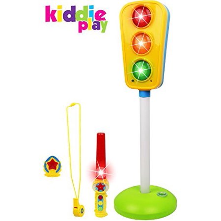 Kiddie Play Traffic Light Toy For Kids Cars And Bikes With Lights And Sounds