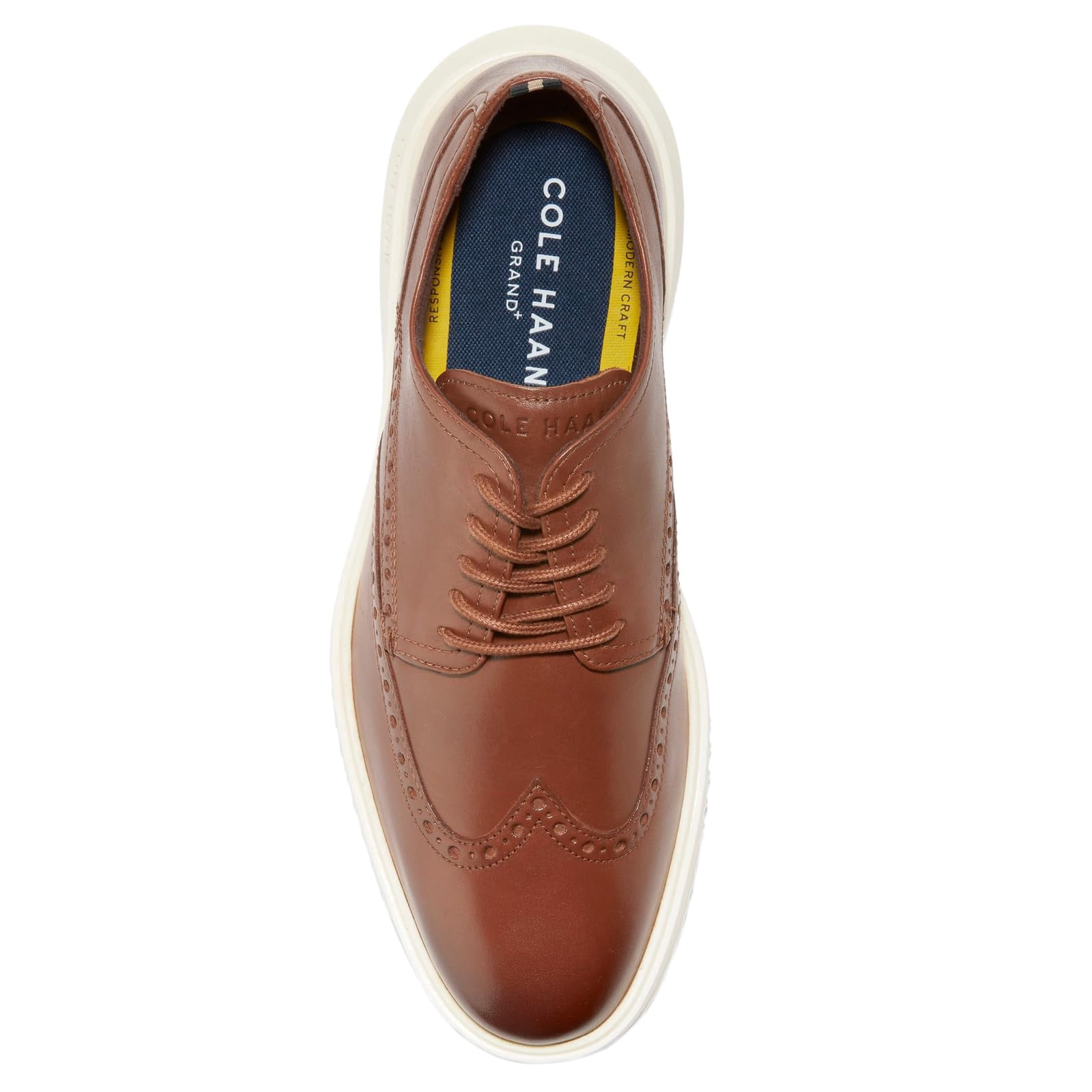 Cole‎ Haan Grand.OS Mens 11.5 M British Tan Leather Wingtip Oxfords C22793 Men main image 4