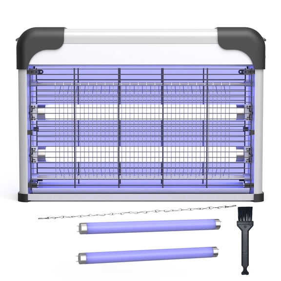 20W Indoor Bug Zapper Electronic Insect Killer - Fly Catcher Including 2pcs Replacement Light Bulbs for Home Kitchen Office