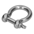 thumbnail image 1 of D Rings Shackles, Screw Pin Anchor Shackle Chain Shackle Anchor Shackle Bow Shape 304 Stainless Steel Chain Wire Rope Connector Lifting Tool, 1 of 7