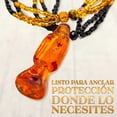 thumbnail image 2 of Collar Mazo Santa Muerte Ámbar Transparente Y Fe, 2 of 5