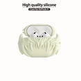 thumbnail image 2 of AMERTEER For AirPods 4 Case   Tooth  Devil‘S Tooth Design  Cool Silicone Protective Case  White/Black/Ivory White  Non Slip  Scratch Resistant  Hybrid Shell  Compatible with for apple for, 2 of 5