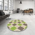 thumbnail image 4 of Ahgly Company Machine Washable Indoor Square Transitional Dark Almond Brown Area Rugs, 5' Square, 4 of 7