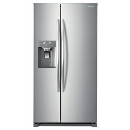 - Daewoo FRS-Y22D2T 20 Cu. Ft. Side Mounted Refrigerator | Stainless Steel