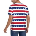 thumbnail image 2 of Fotbe American Patriotic Stars And Stripes Baseball Jersey Shirt for Men and Women, Casual Short Sleeves Button Down T-Shirt-Small, 2 of 9