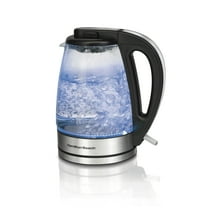 Hamilton Beach Glass Electric Kettle, Tea & Water Kettle with LED Light Ring, 1.7L