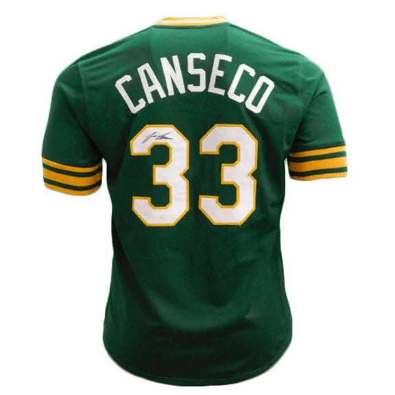 Jose Canseco Autographed Oakland (Green #33) Custom Jersey - JSA
