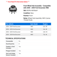 thumbnail image 2 of Front Wheel Hub Assembly - Compatible with 2000 - 2005 Ford Excursion 4WD 2001 2002 2003 2004, 2 of 2