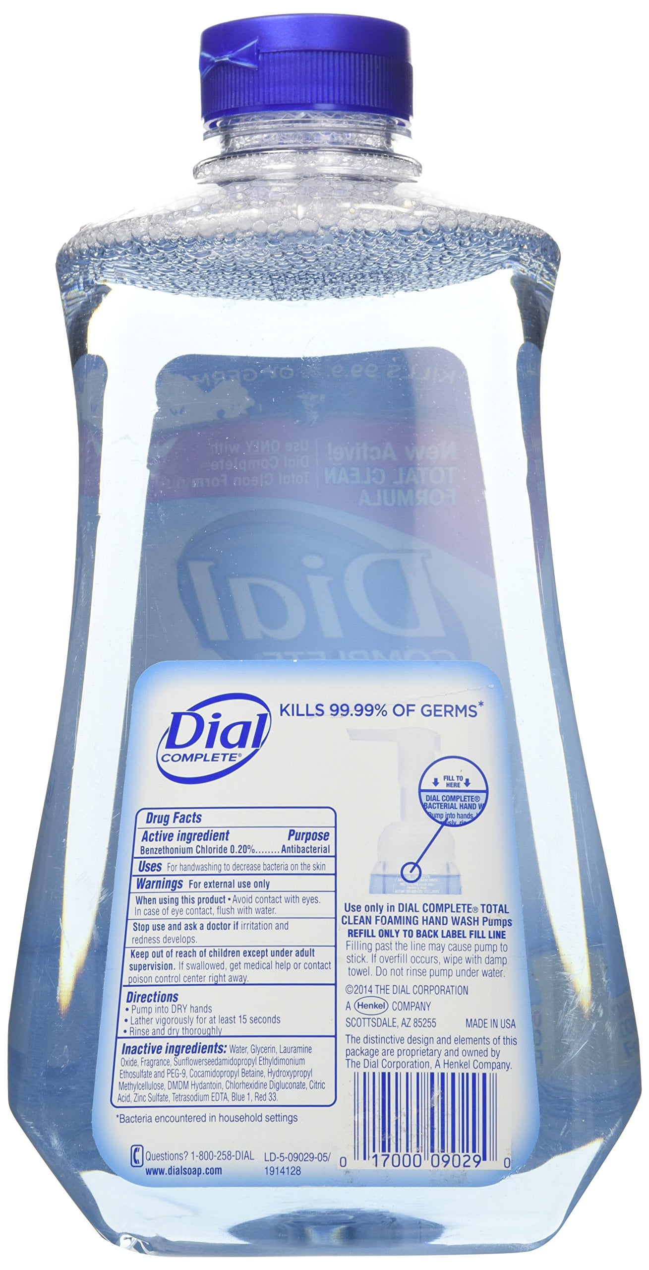 Dial Complete Spring Water ZS23 Foaming Antibacterial Hand Wash Refill 40 Oz Walmart