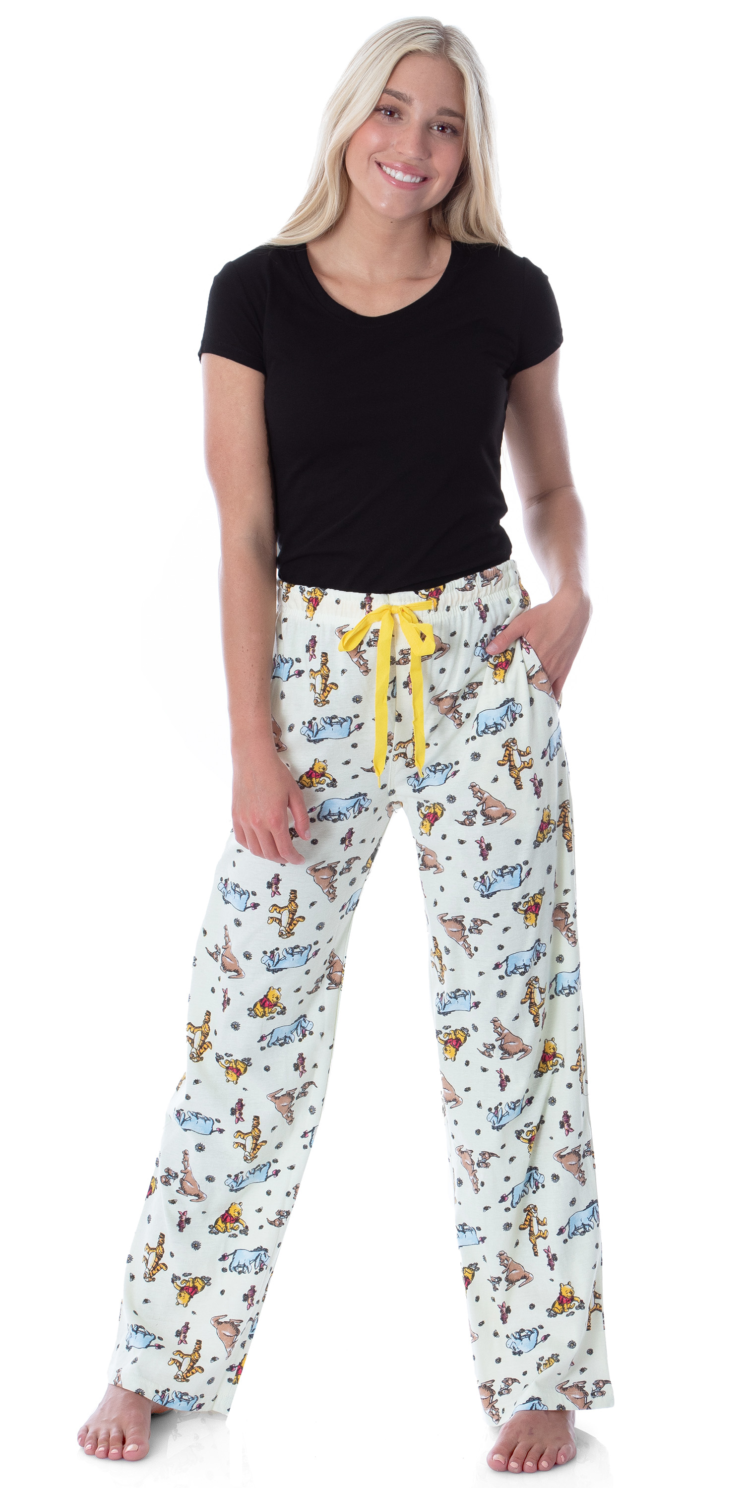 Disney Winnie The Pooh Women's Classic Character Art Loungewear Pajama ...