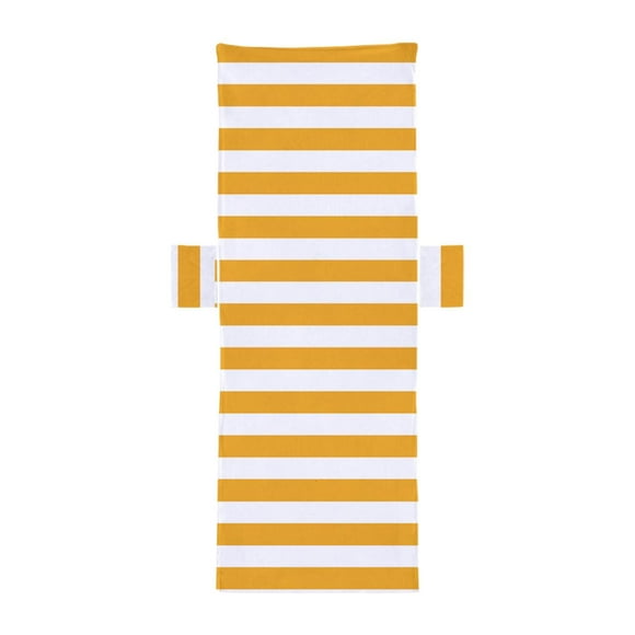 Stripe Beach Silla Cover Pool Silla Sillón Microfibra portátil con lado amarillo