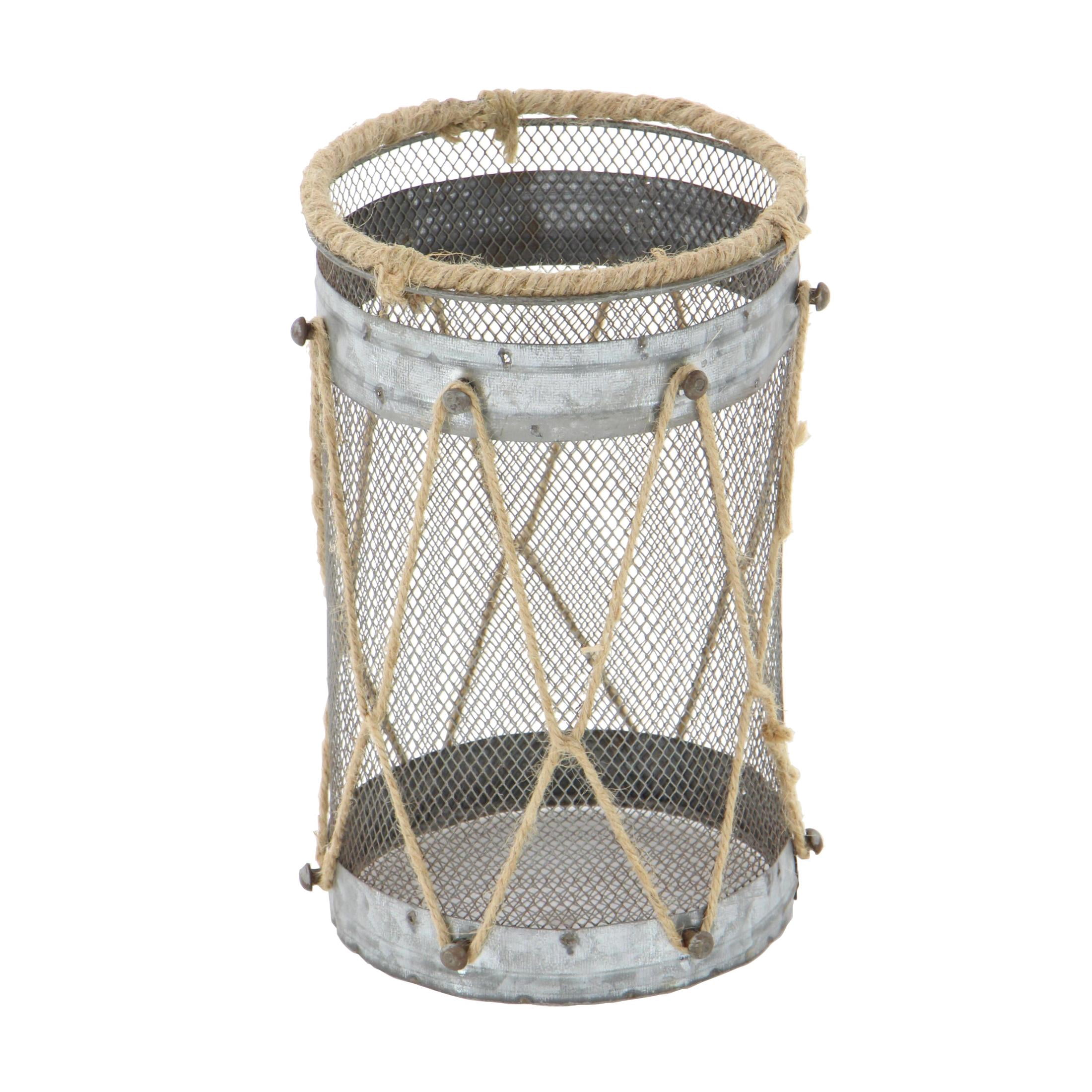 DecMode 3 Holder Silver Metal Decorative Candle Lantern, Set of 3