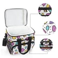 thumbnail image 6 of FORMRS Insulated Cooler Bag 24 Cans Capacity Soft Leakproof Lunch Box with Side Pockets, Purple Retro Pattern, 6 of 7