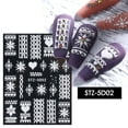 thumbnail image 3 of GENEMA White Snowflakes Nail Sticker 3D Nail Art Slider Adhesive Decals Manicure, 3 of 15