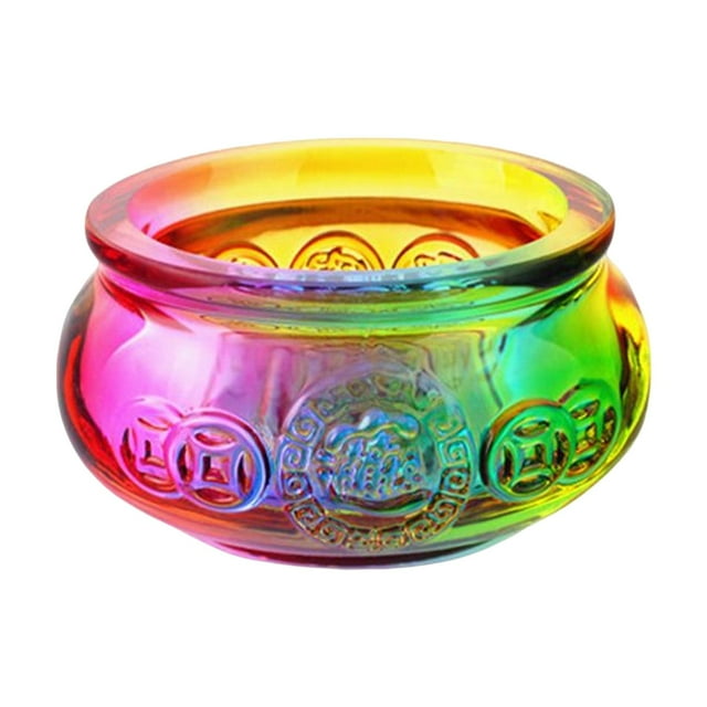 GUOOL Creative Bowl Ornament, Collectable Craft Artwork Colorful Storage Container for