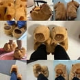 thumbnail image 4 of Fashion Slip On Capybara Slippers Women Warm Cotton Filing Fun Animal Capybara Fur Slides Cartoon Plushy Home Slippers, 4 of 5