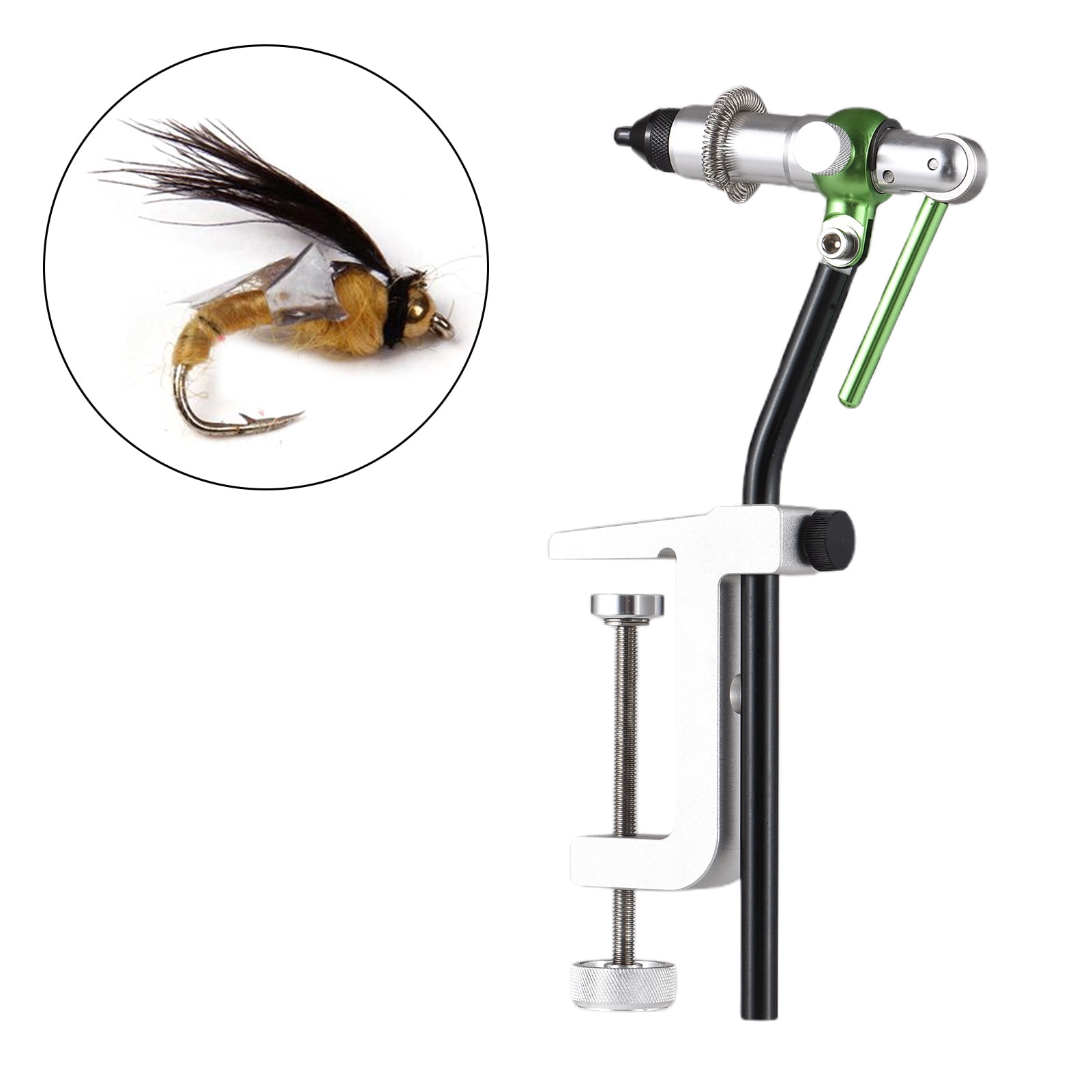 YAHHU 360 Degree Rotatable Fly Hook Tying Tool, Premium Fly Fishing Tool Kit for Lure Making, Professional Teasers Vise & Tackle Maker Hook Tool (7.87 inches / 20 cm)