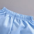 thumbnail image 4 of kpoplk Baby Boy Easter Outfit Bunny Short Sleeve Gentleman Button Down Shirts Solid Shorts Toddler Boys Party Bow Tie Suit Size 5-6 Years,Sky Blue, 4 of 9