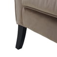 thumbnail image 3 of Elle Decor Olivia Modern Upholstered Armless Accent Chair and Ottoman Set, Taupe Beige, 3 of 8