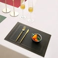 thumbnail image 7 of European Style Pvc Western Placemat Black， Kitchen Placemats Heat Place Mats Washable Pvc Table Mats Woven Vinyl Plastic Placemats for Dining Table Non Slip Stain Kitchen Table Placemats, 7 of 7