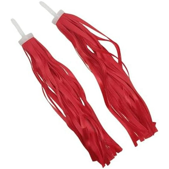 Bike Streamers for Girls and Adults Red Tassels Handlebar Ribbon Bicycle Accessories for Vintage Decorations Handle Bar Fringe Decor for Bicycles Colorful Handlebars Ornament Set
