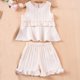 thumbnail image 2 of Odeerbi 0-6 Años Niña Conjunto de Verano Camiseta de Tirantes Con Volantes de Algodón Conjunto de Dos Piezas Sin Mangas, 2 of 9