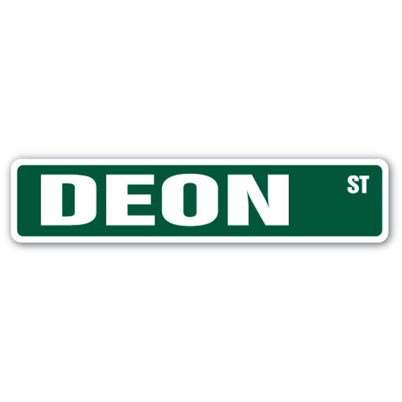 DEON Street Sign Childrens Name Room Sign | Indoor/Outdoor |  36" Wide