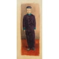 thumbnail image 2 of Otto Meyer-Amden 8x14 Black Ornate Wood Framed Double Matted Museum Art Print Titled: Orphanage, Self-Portrait After a Photography in Orphanage Uniform (1918-19), 2 of 5