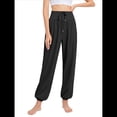 thumbnail image 3 of Pantalones de Yoga Casuales, Cómodos y de Pierna para Mujer Negro S, 3 of 7