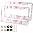 thumbnail image 2 of Coolnut Butterflies License Plate Frames 2 Pack, Waterproof Aluminum Alloy Car Tag Holder 2 Holes License Plate Covers with Screw Caps Auto Accessories, 2 of 7