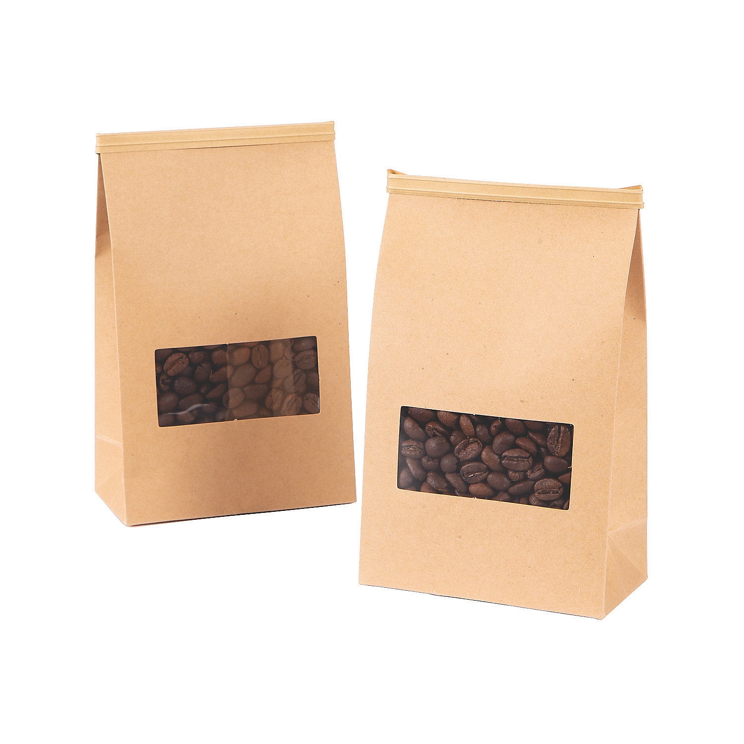 Kraft Paper Coffee Bags W/Tin Tie (24Pc) Party Supplies 24 Pieces