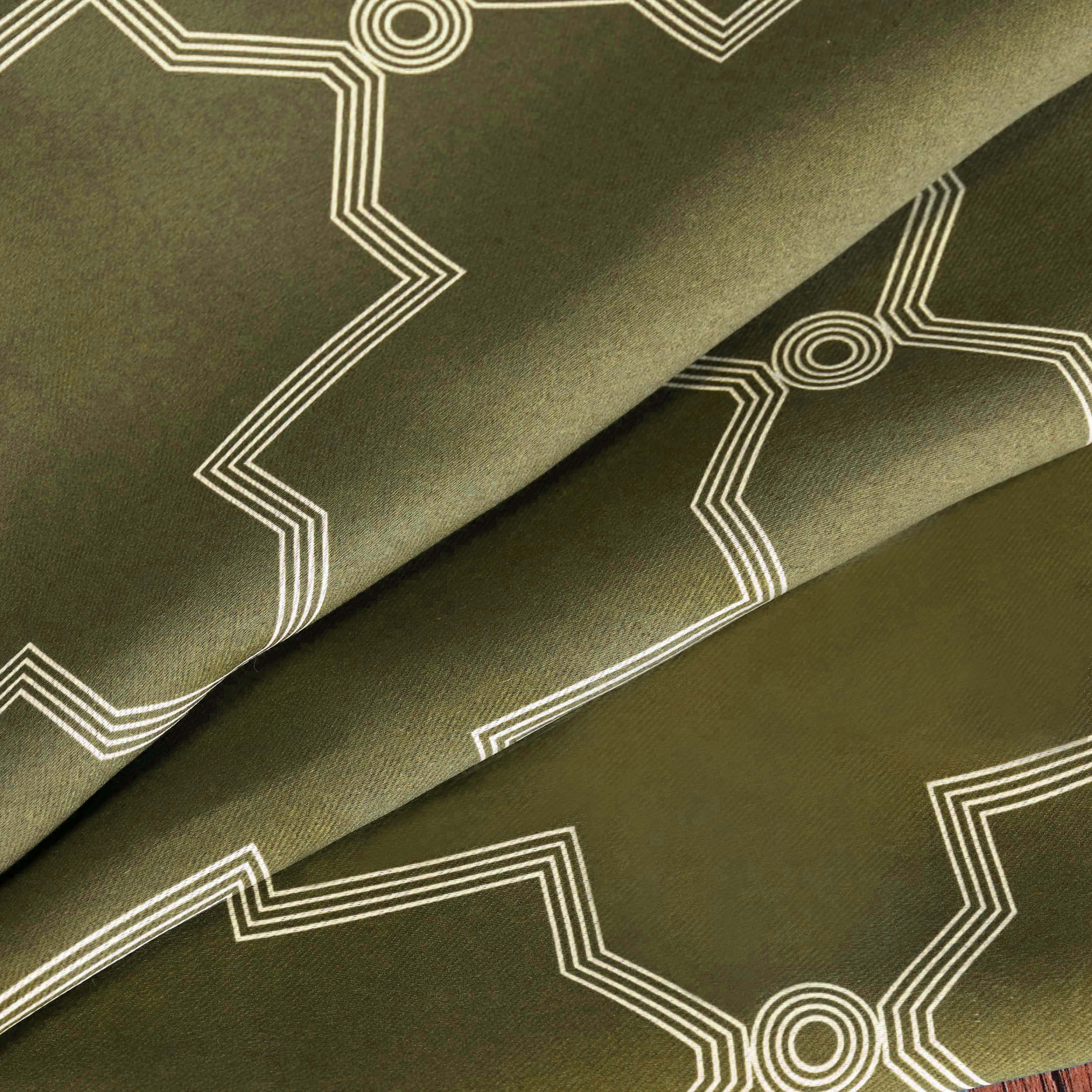 Superior Trellis Blackout Grommet Curtain Panel Pair, Set of 2 Curtains, 42"W x 96"L, Olive Green