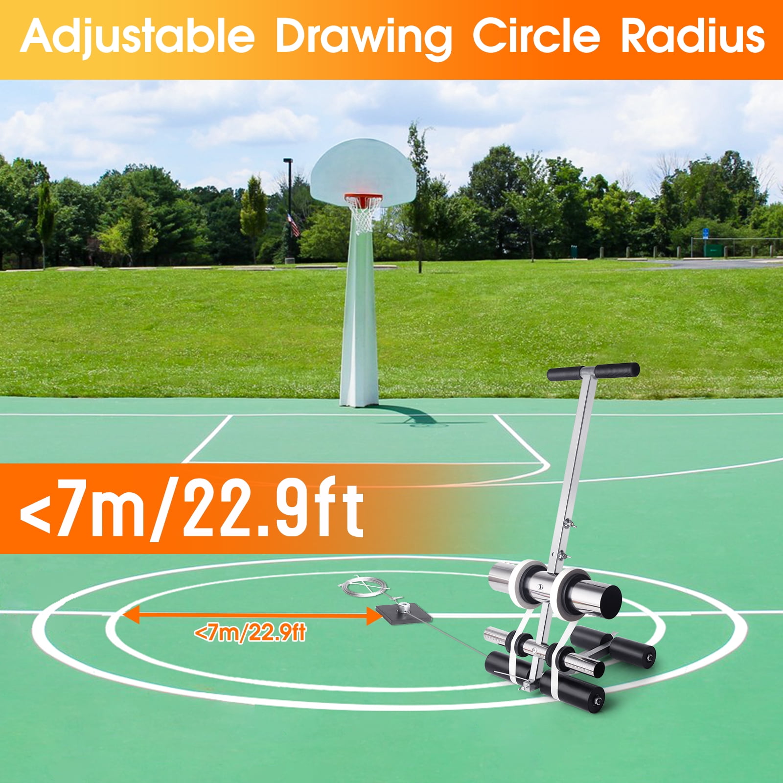 SWANSOFT Line Striping Machine, Floor Tape Applicator for Parking Lot, Court, Driveway, or Road Marking