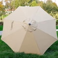 thumbnail image 4 of Parasol de Patio Extérieur 9 Pi (2,7 m), Parasol de Table Extérieur, Parasol de Cour, Parasol de Marché avec 8 Nervures Robustes, Inclinaison à Bouton-Poussoir et Manivelle, 4 of 6