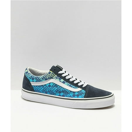 

Vans Old Skool Logo Flame VN0A4U3B2PA Men s Blue Low Top Sneaker Shoes US9 OU297