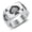 Rectangle, variant on Gothic Poker Jewelry Stainless Steel Spades Ace Stamp Signet Lucky Finger Ring-11-Gold square