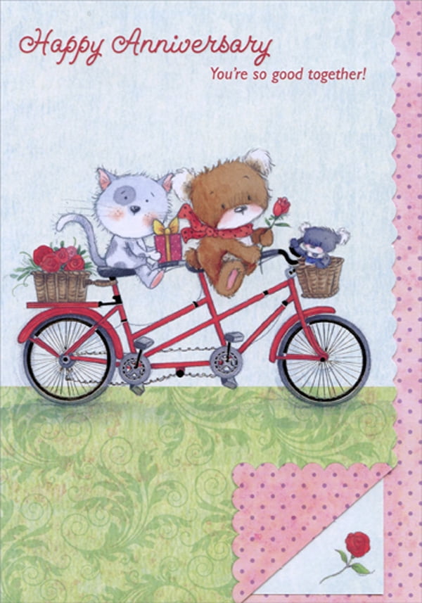 Details about   Bears in Pink Gondola Anniversary Congratulations Card for Special Couple 