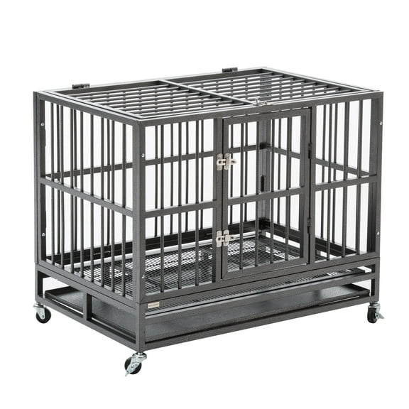 Heavy Duty Dog Cage w/ Tray