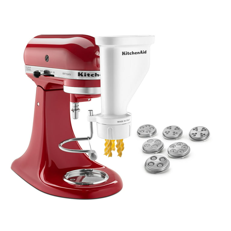KitchenAid® Gourmet Pasta Press Stand Mixer Attachment w/ 6 Change Discs