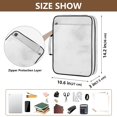 thumbnail image 3 of Haosy Accordion File Organizer Zipper Binder 500 Sheet 6-Tab Expanding File Folder Multi-Pocket 1.2 Inch 3 Ring White Soft Brush Stroke, 3 of 7