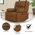thumbnail image 6 of Emma + Oliver Series Cognac Faux Leather Recliner, 6 of 13