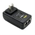 thumbnail image 1 of 48V Gigabit PoE Injector PoE 48V/0.5A Output IEEE 802.3af/At Passive PoE+ 10/100/1000Mbps US Plug,1 * PoE Injector, 1 of 5