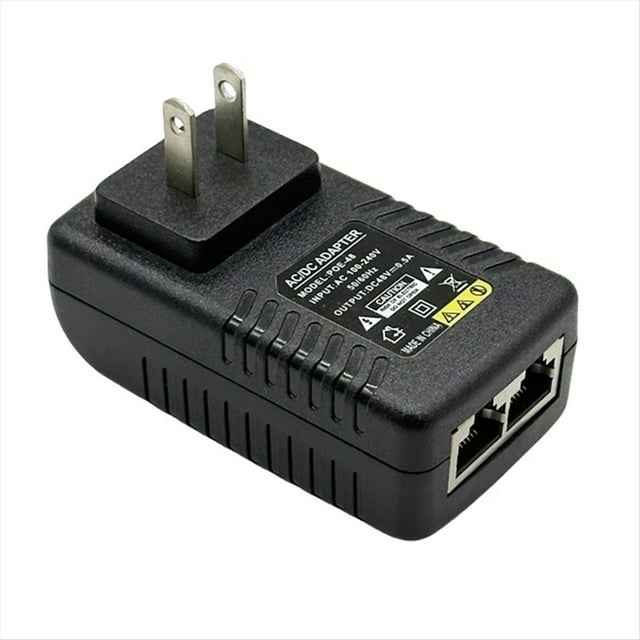 48V Gigabit PoE Injector PoE 48V/0.5A Output IEEE 802.3af/At Passive PoE+ 10/100/1000Mbps US Plug,1 * PoE Injector