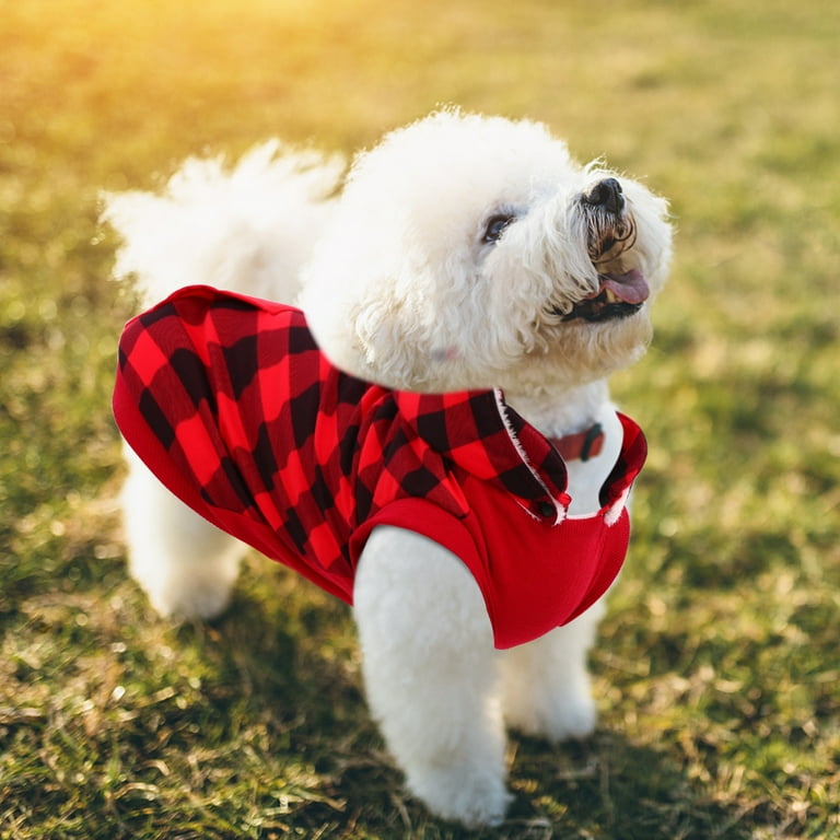 Kuoser British Style Plaid Dog Winter Coat Windproof Cozy Cold Weather Dog Coat Fleece Lining Dog Apparel Reflective Dog Jacket Dog Vest for Small